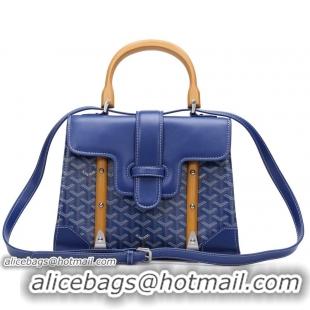 Inexpensive Goyard Small Saigon Tote Bag With Strap PM 8941 Dark Blue