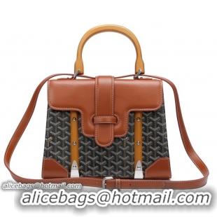 Cheapness Goyard Small Saigon Tote Bag With Strap PM 8941 Black And Tan