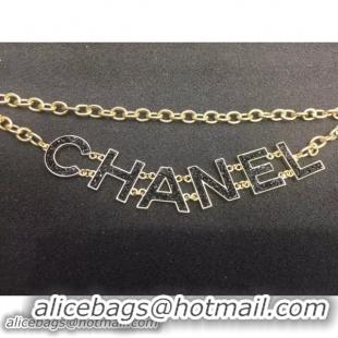 Sophisticated Chanel 'CHANEL' Waist Chain AB0458 Black/Gold 2018