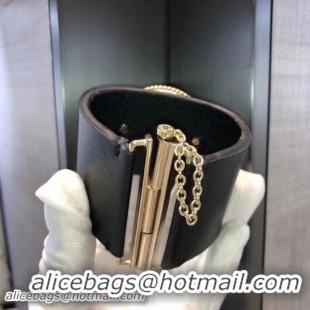 Crafted Chanel Lambskin Cuff/Bracelet A58304 Gold/Black 2018