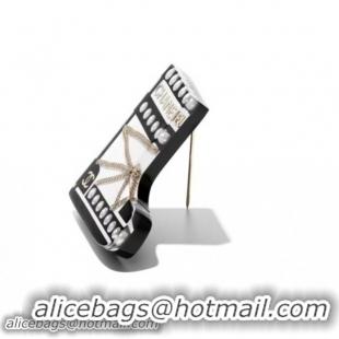 Purchase Chanel Shoe Brooch A53225 Gold/Pearly White/Black 2018