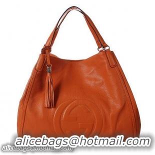 Gucci Soho Large Leather Shoulder Bag 282308 Orange