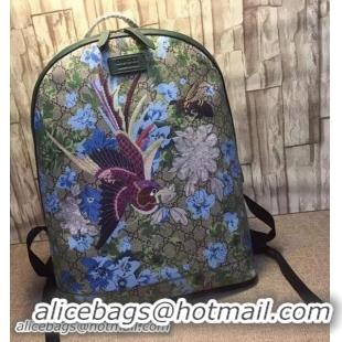 New Cheapest Gucci XL GG Floral Print Backpack 419584 Green