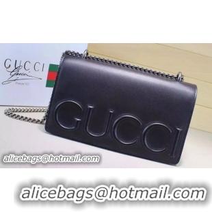 New Luxury Discount Gucci XL Calfskin Leather mini Bag 421850 Black