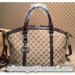 Cheapest Gucci Vintage Web Canva Medium Top Handle Bag 341503 Brown