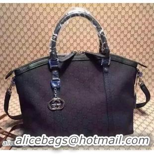 New Arrivals Gucci Vintage Web Canva Medium Top Handle Bag 341503 Black