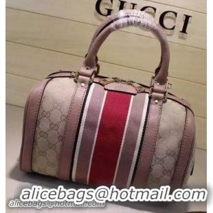 Buy Classic Gucci Vintage Web Canvas Denim Bonton Bag 269876 Light Pink