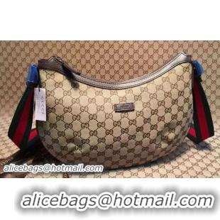 Buy Newest Gucci GG Plus Medium Messenger Bag 181092 Brown