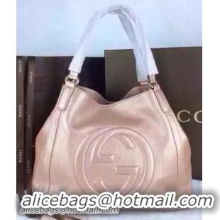 Good Quality Gucci Medium Soho Shoulder Bag Calfskin Leather 282309 Pink