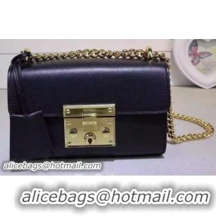 Cheap Gucci Padlock Leather Shoulder Bag 409487 Black