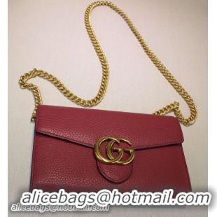 Latest 2016 Gucci GG Marmont Leather mini Chain Bag 401232 Rose