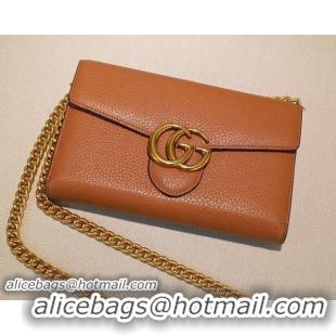 Newest 2016 Gucci GG Marmont Leather mini Chain Bag 401232 Wheat