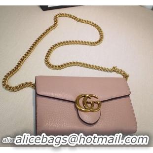 Fashion Wholesale Gucci GG Marmont Leather mini Chain Bag 401232 Pink