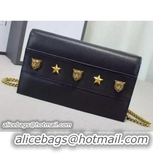 Luxury Cheap Gucci Contrast Leather Studded mini Bag 421843 Black