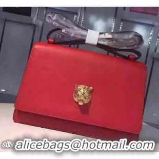 Best Quality Gucci Animalier Leather Shoulder Bag 418004 Red