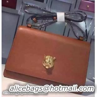 Shop Discount Gucci Animalier Leather Shoulder Bag 418004 Brown