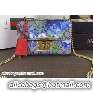 Cheapest Gucci Padlock GG Supreme Shoulder Bag 409487 Blue