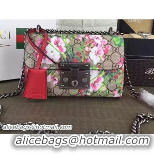 Cheapest Gucci Padlock GG Supreme Shoulder Bag 409487 Blooms