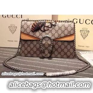 Discount Gucci Dionysus GG Supreme Canvas Shoulder Bag 400249 Yellow