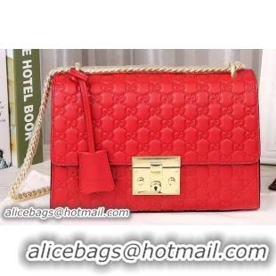 New Arrivals Gucci Padlock Gucci Signature Shoulder Bag 409486 Red