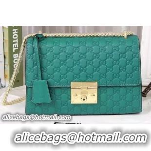 New Fashion Gucci Padlock Gucci Signature Shoulder Bag 409486 Green