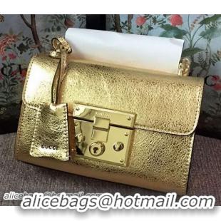 Classic Discount Gucci Padlock Metallic Shoulder Bag 409487 Gold