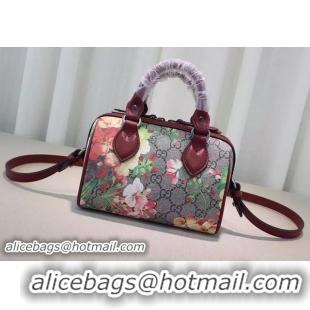 New Design 2016 GUCCI GG Blooms mini Top Handle Bag 432123 Red