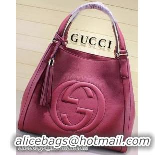 Classic Practical Gucci Medium Soho Shoulder Bag Calfskin Leather 282309 Rosy