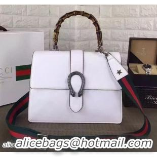 Shop Most Popular Gucci Dionysus Leather Top Handle Bag 421999 White