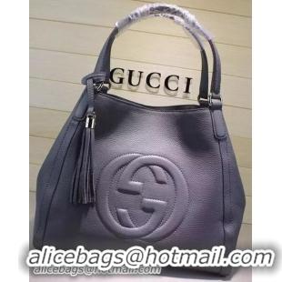 Hot Sell New Gucci Medium Soho Shoulder Bag Calfskin Leather 282309 Grey