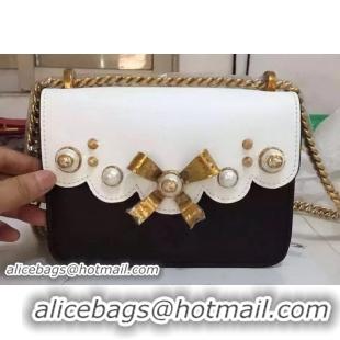 Cheap Latest Gucci Original Leather Chain Shoulder Bag 432281 White