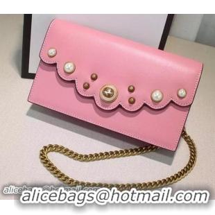 Spot Bulk Gucci Calfskin Leather mini Chain Bag 431478 Pink