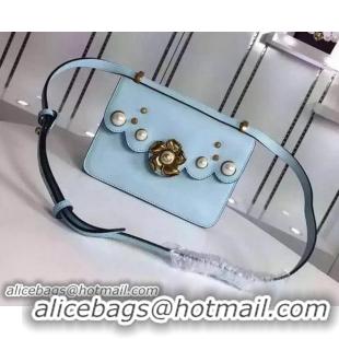 New Arrivals Gucci Calfskin Leather Chain Shoulder Bag 432281 Skyblue