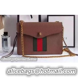 Newly Launched Gucci Animalier Leather Shoulder Bag 431283 Apricot