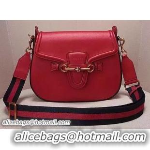 New Luxury Gucci Lady Web Calfskin Leather Shoulder Bag 383848 Red