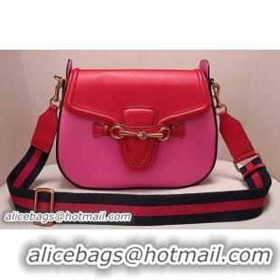 Spot Bulk Gucci Lady Web Calfskin Leather Shoulder Bag 383848 Red&Rose