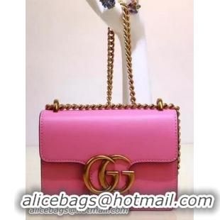 New Stylish Gucci mini GG Marmont Leather Shoulder Bag 431284 Pink