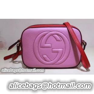 Latest Style Gucci Soho Metallic Leather Disco Bag 308364 Rose