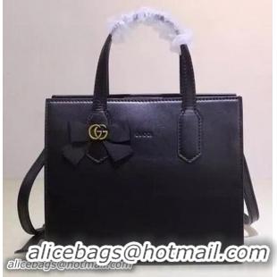 Inexpensive Gucci Arabesque Calfskin Leather Tote Bag 443089 Black