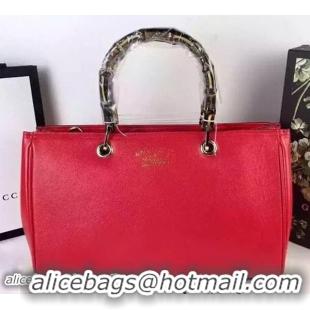 Trendy Design Gucci Bamboo Tote Bags Calf Leather 323660 Red