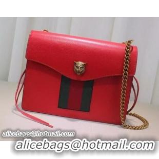 Unique Imitation Gucci Animalier Leather Shoulder Bag 431283 Red