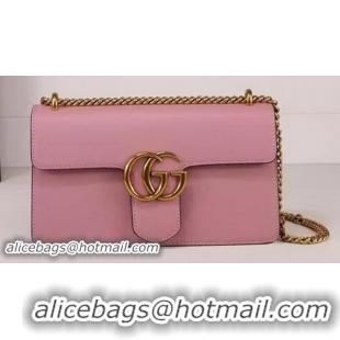 Good Quality Gucci GG Marmont Leather Shoulder Bag 431777 Pink