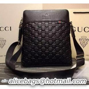 Good Product Gucci Calfskin Leather Messenger Bag 413168 Black