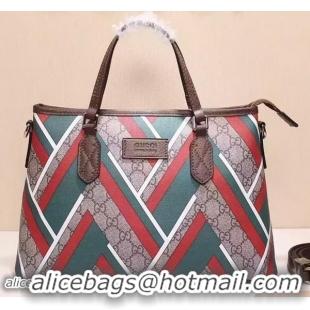 Popular Style GUCCI GG Supreme Hummingbirds Tote Bag 429019 Red&Green