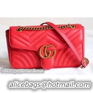 Good Product Gucci GG Marmont Matelasse Shoulder Bag 443497 Red