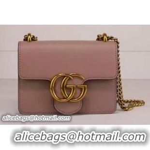 Good Looking Gucci GG Marmont Leather Shoulder Bag 431384 Light Pink