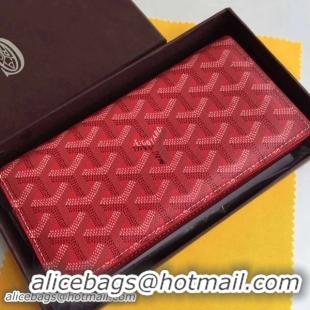 Newest Discount Cheap Goyard Long Purses 020082 Red