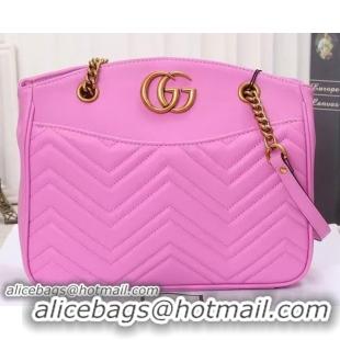 Buy Luxury Gucci GG Marmont Matelasse Tote Bag 443501 Rose