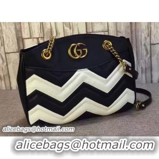 Shop Cheap Gucci GG Marmont Matelasse Tote Bag 443501 Black&White