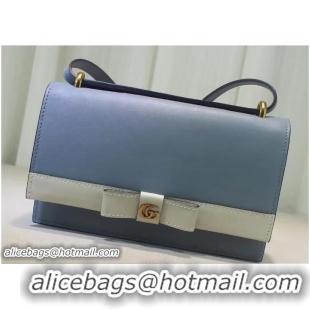 Feminine Gucci Exclusive Leather Shoulder Bag 432680 Japan Limited Light Blue